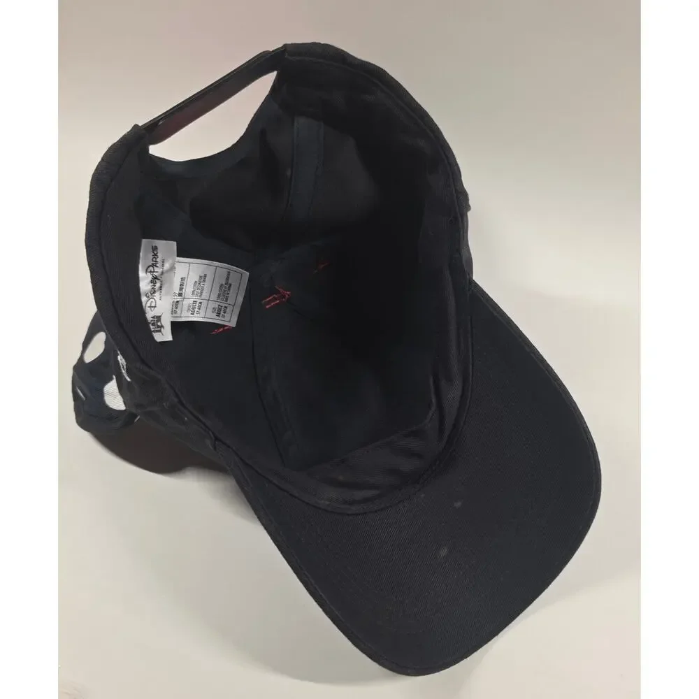 Disney Parks Minnie Mouse Ears Bow Baseball Cap Adult Black Red 57 60cm